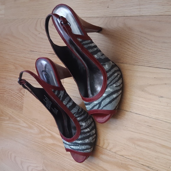 Candie’s Zebra Print Heels, New - Picture 4 of 6